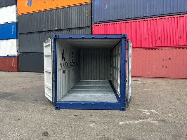 20FT Open Side New (One Trip) Shipping Container Blue - Afbeelding 5