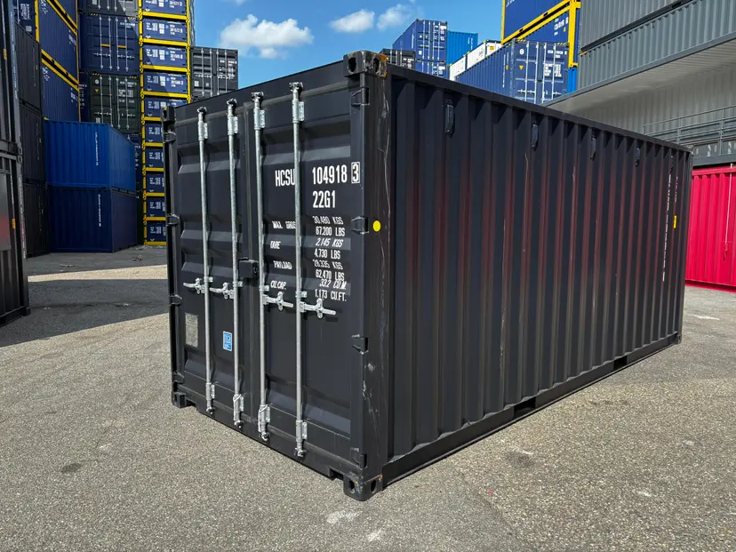 20ft New Shipping Container Grey - Afbeelding 3
