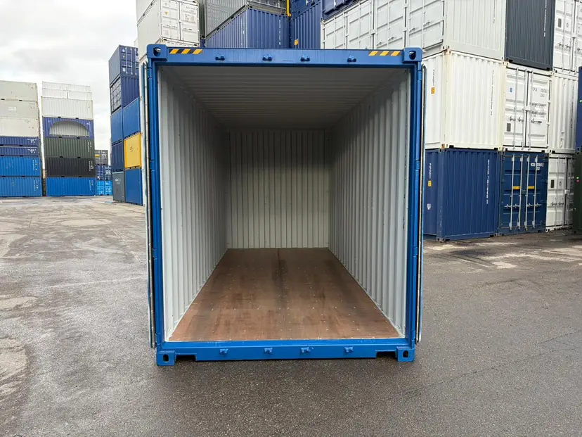 20Ft High Cube Shipping Container Blue - Afbeelding 2
