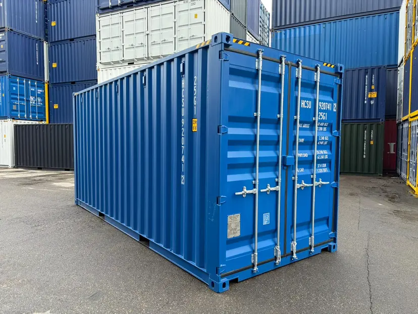 20Ft High Cube Shipping Container Blue - Afbeelding 3