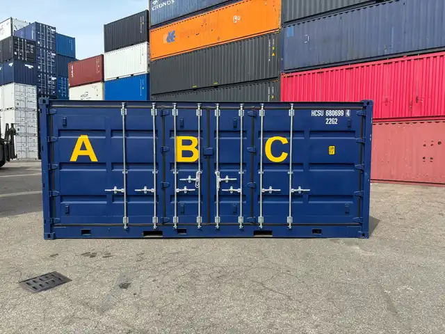 20FT Open Side New (One Trip) Shipping Container Blue - Afbeelding 3