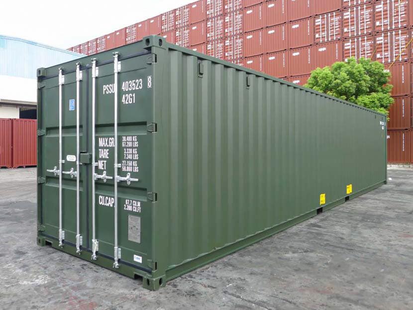40Ft Standard Shipping Container Green